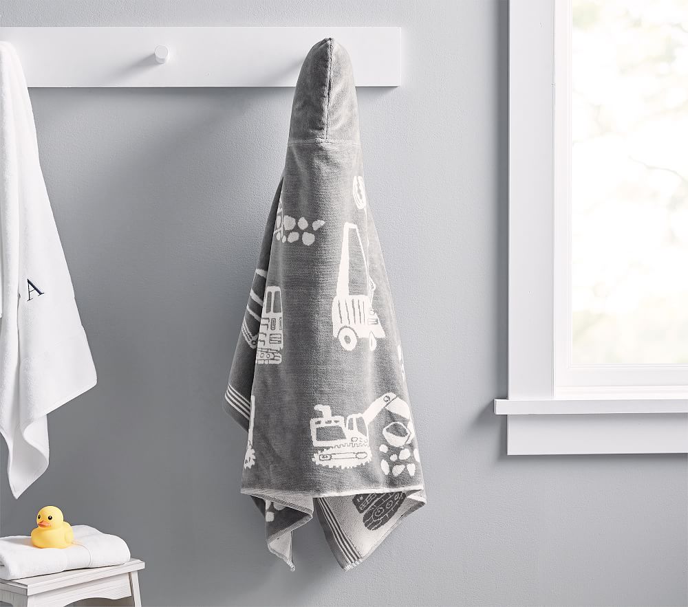 Construction Kids Hooded Towel